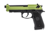 Raven R9 Replica M92 Gas Blowback pistol with Rail in Green & Black