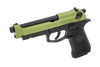 Raven R9 Replica M92 Gas Blowback pistol with Rail in Green & Black