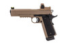 Raven Hi-Capa R14 Gas Pistol inc Rails & BDS Sight in Tan