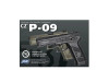 ASG CZ P-09 Replica Gas Blowback Airsoft Pistol Inc Pistol Case in Tan ASG CZ P-09 Replica Gas Blowback Airsoft Pistol Inc Pistol Case in Tan