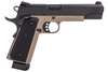 Raven Hi-Capa R14 Gas Blowback Airsoft Pistol in Desert Tan with Black Slide