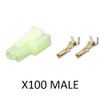 Nuprol Small Tamiya Connector Male Pack (M-100pcs) Nuprol Small Tamiya Connector Male Pack (M-100pcs)