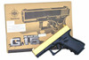 Galaxy G15H Metal Spring Pistol with Holster in Gold
