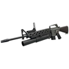 E&C M16a1 with M203 Launcher VN with E-Shooter Mosfet Airsoft AEG Rifle in Black