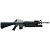 E&C M16a1 with M203 Launcher VN with E-Shooter Mosfet Airsoft AEG Rifle in Black
