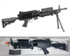 Classic Army FN Herstal MK46 SPW AEG Airsoft Rifle with Adjustable Crane Stock in Black
