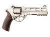 Chiappa 6" Charging Rhino 60DS Co2 Airsoft Revolver with Wood Grip in Silver