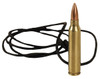 762 Brass bullet leather Necklace