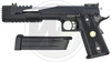 WE Tech Dragon 7.0 Type-B Government Model Gas Blowback Airsoft Pistol in Black