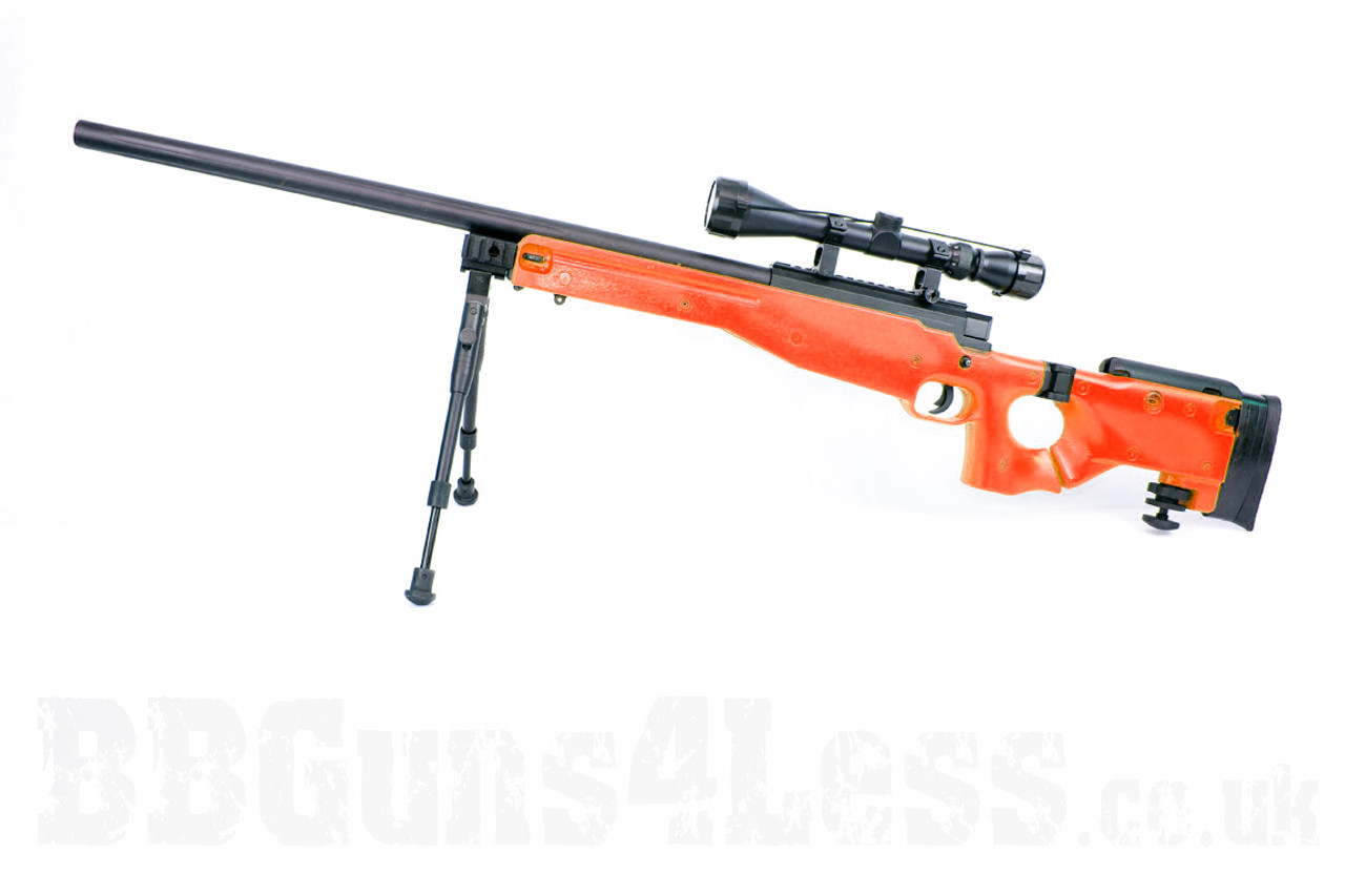 Well Mb08 Warrior Mk3 L96 Replica Sniper Rifle Bb Gun well mb08 warrior sniper airsoft rifle in orange