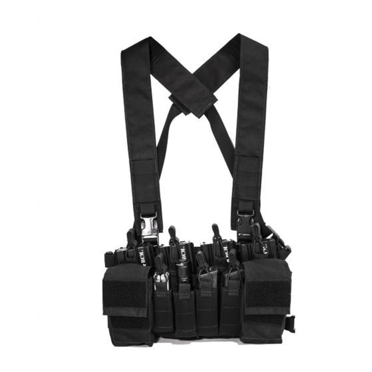 Nuprol PMC Micro B Chest Rig Tactical Vest in Full Black - bbgunsuk.co.uk