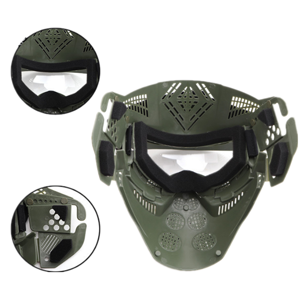 Battle Grey Airsoft Full Face Mask with Plastic Lens bbgunsuk.co.uk