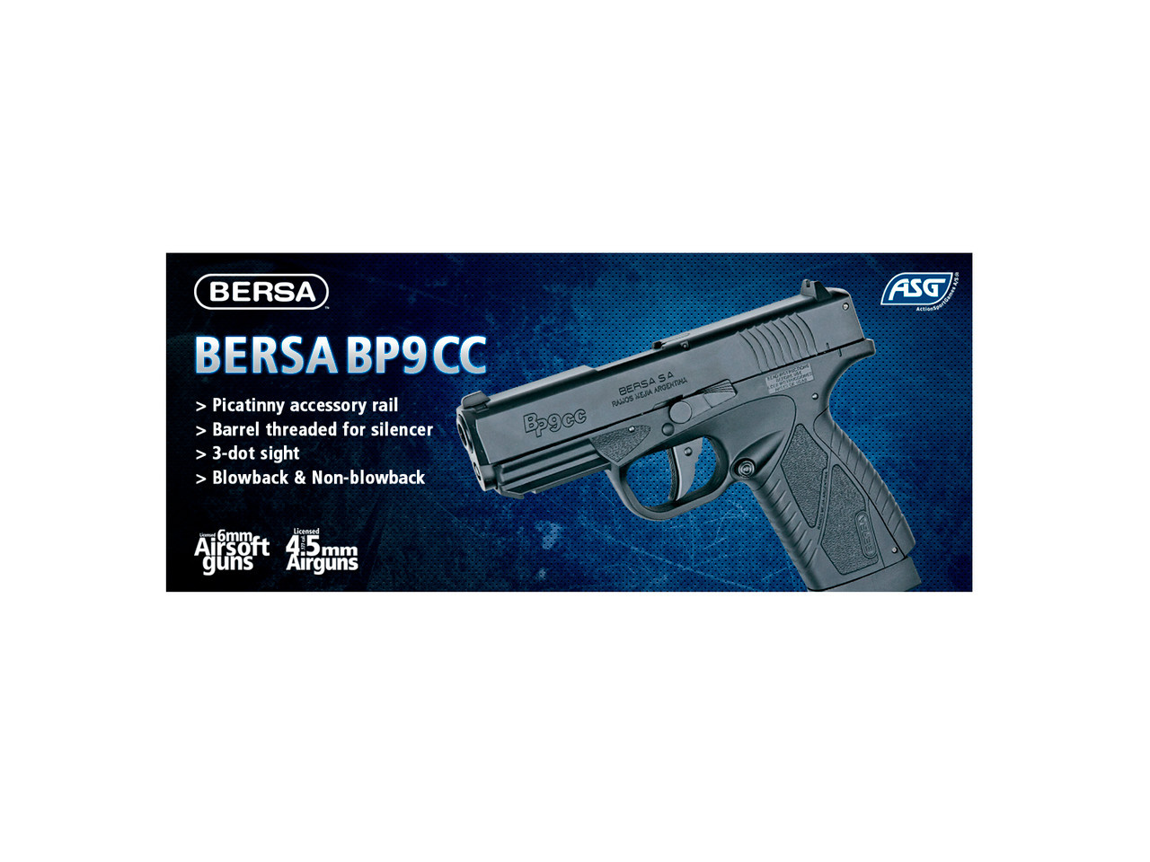Chargeur CO2 Pour Réplique BERSA BP9CC 4.5 Mm - Noir Métal - Remplacement Pour Pistolet à Air Comprimé