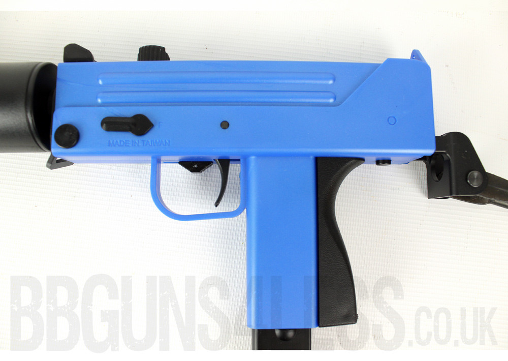 HFC HGA203 UZI Gas Powered Airsoft UZI in blue bbgunsuk.co.uk