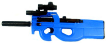 Well D90H Fully automatic BB gun P90 replica In blue Well D90H Fully automatic BB gun P90 replica In blue