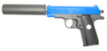 Galaxy G2A metal pistol with silencer in blue Galaxy G2A metal pistol with silencer in blue