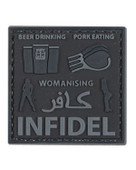 Tactical Patch Pork Infidel in Black Tactical Patch Pork Infidel in Black