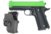 Galaxy G25H Full Scale Metal Pistol - Holster Edition in Radioactive Green