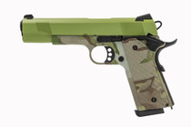 Raven M1911 MEU GBB Pistol in Camo with Green Top Slide (RGP-02-05)