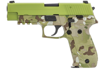 Raven R226 HYDRO GBB Airsoft pistol with Green Rail in Camo Raven R226 HYDRO GBB Airsoft pistol with Green Rail in Camo