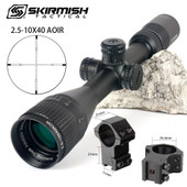 Skirmish Tactical Mil-dot LR 2.5-12.5X40 IR rifle scope