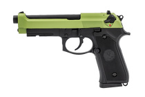 Raven R9 Replica M92 Gas Blowback pistol with Rail in Green & Black