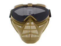 Airsoft Full Face Mask K04 with Plastic Lens In Tan Airsoft Full Face Mask K04 with Plastic Lens In Tan