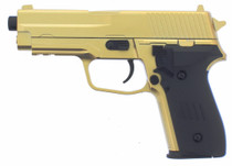 Vigor V12 P226 Full Metal Spring Pistol With Rail in Gold