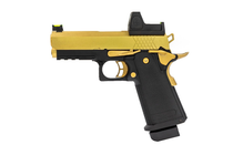 Raven Hi-Capa 3.8 Pro Gas Blowback Pistol in Gold with BDS Sight Raven Hi-Capa 3.8 Pro Gas Blowback Pistol in Gold with BDS Sight