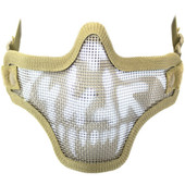 Nuprol Mesh Lower Airsoft Face Shield Skull in Desert Tan