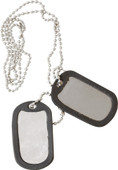 Army Dog Tags in Silver Army Dog Tags in Silver