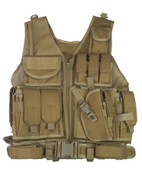 Kombat UK Cross Draw Airsoft Tactical Vest in Desert Tan