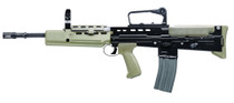 G&G L85 A2 SA80 ETU AEG Airsoft Rifle with Removable Front Sight in Army Green