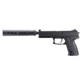 Hwasan SOCOM MK23 Gas Airsoft Pistol with Silencer in Black