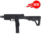 Vorsk VMP-1M Gas Blowback Airsoft SMG Rifle with Fixed Long Stock in Black
