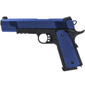 Nuprol Raven 1911/MEU-R Gas Blowback Airsoft Pistol in Blue & Black