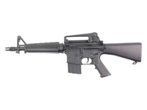 Double Bell Full Metal M16 Stubby CQB AEG Airsoft Rifle with Fixed Stock in Black