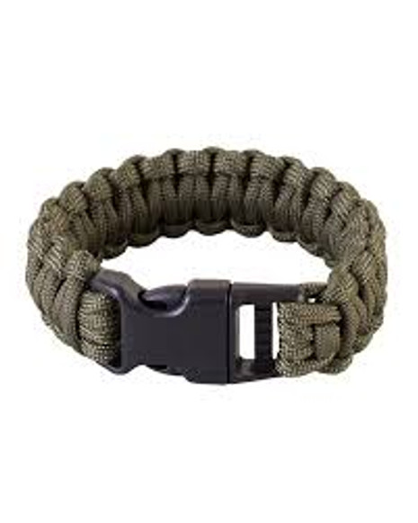 Kombat Expandable Paracord Bracelet with whistle in sand