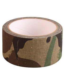 Fabric Tape in woodland Camo 8m long by 50mm wide