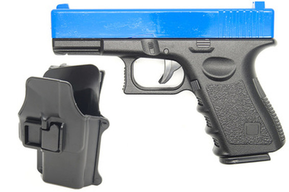 Galaxy G15H Full Metal Pistol with Holster in Blue