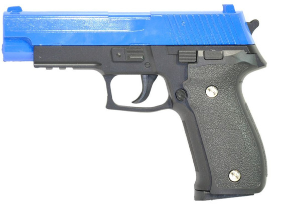 Galaxy G26 P226 Full Scale Metal Pistol With Rail Blue