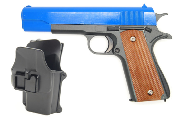 Galaxy G13H Full Metal BB Gun in Blue with Holster