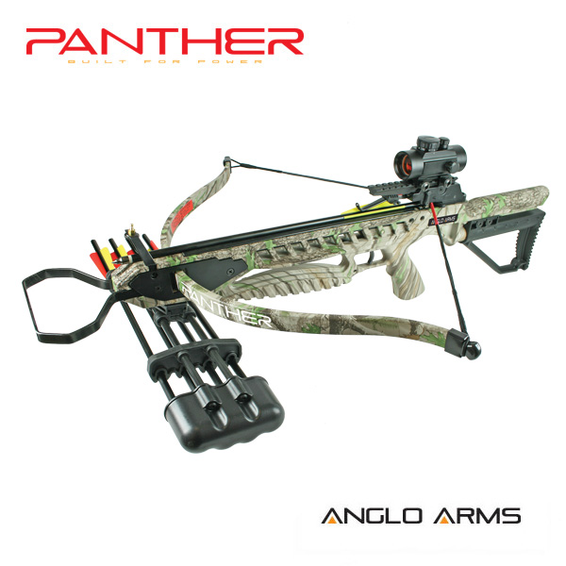 Anglo Arms Panther Tactical Crossbow Set 175lb with Red Dot Sight in Camo