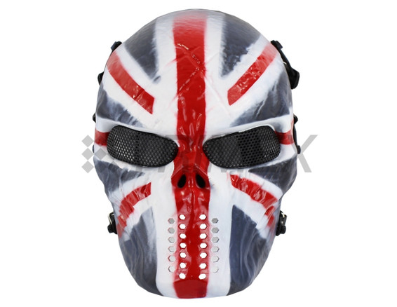 Airsoft mask in uk flag skull design 