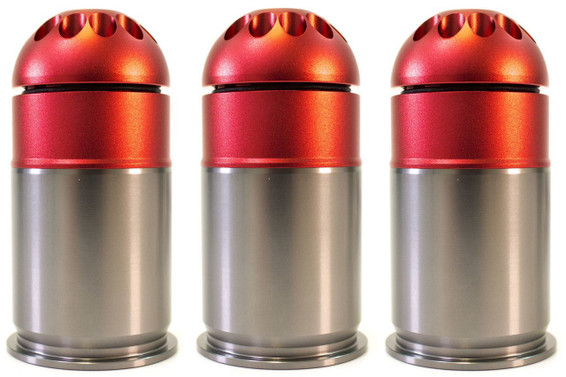 Nuprol 40mm Gas Grenade 72 Round in Red - 3 pack