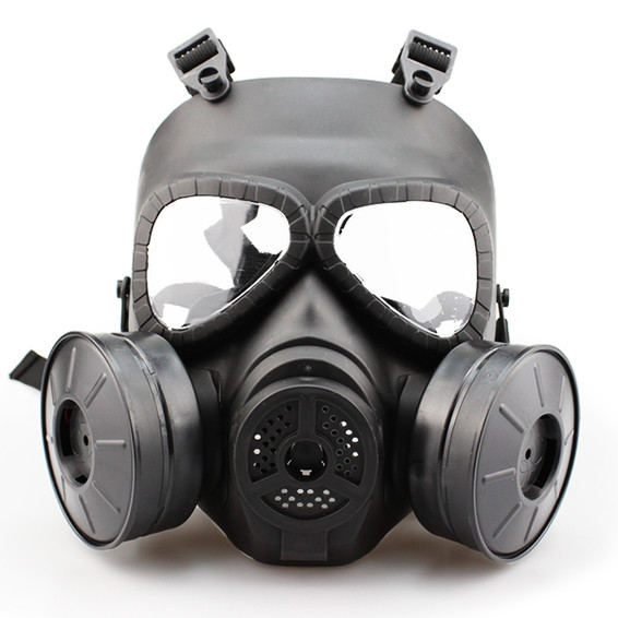 WoSport Air Filtration Gas Mask with Twin Fans (Black)