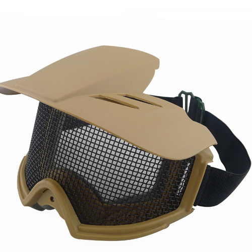 BV Tactical Desert Locust Mesh Goggles Include Sunshade (Desert Tan)