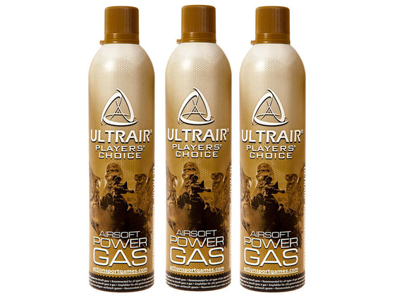 ASG Ultrair Power Green Gas Propellent  570mm x 3 Cans