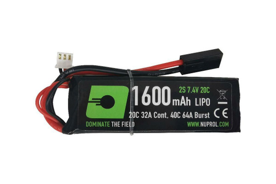 Nuprol 1600mAh 7.4V LiPo Stick Airsoft Battery Nuprol 1600mAh 7.4V LiPo Stick Airsoft Battery