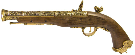 HFC Flintlock Pistol Co2 18th Century Style in Wood 